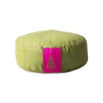 Pink + zöld kifordítható huzat kerek jógapárnához