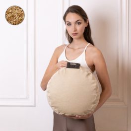   PRANA Bombay Tönkölyhéj kerek meditációs jógapárna - Beige