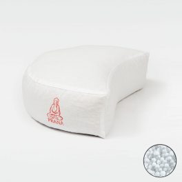   PRANA Basic Polisztirol gyöngy félhold meditációs jógapárna 36x23x12 cm